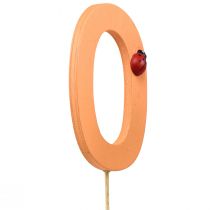 Artikel Zahlenstecker Geburtstag 0 Blumenstecker Holz 27,5cm 16 St
