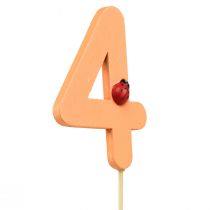 Artikel Zahlenstecker Geburtstag 4 Blumenstecker Holz 27,5cm 16 St