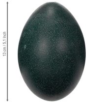 Artikel Emu-Ei Dekoration, Naturmaterial, Ø 9 cm, H 13 cm, Dunkelgrün, Innen- und Außendekoration