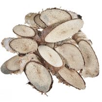 Holzscheiben Birke oval Birkenscheiben 4-9cm 450g