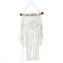 Artikel Wandbehang Makramee Boho Wanddeko Creme 18,5×48cm