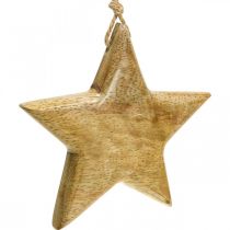 Artikel Adventsdeko, Stern aus Holz, Weihnachtsdeko Stern H9cm 3 St