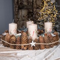 Artikel Adventskerzen Kerzen Adventskranz 1-4 Creme 130/70mm 4St