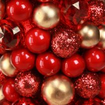 Artikel Adventskranz Rot Gold Kugelkranz Weihnachten Ø33cm