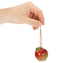 Artikel Herbstdeko Äpfel Keramik 5cm rot-grün zum Hängen 4er Set