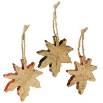 Artikel Ahornblatt Deko aus Holz in herbstlichen Farben zum Hängen 6 Stück
