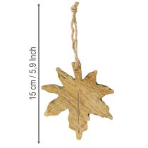 Artikel Ahornblatt Deko aus Holz in herbstlichen Farben zum Hängen 6 Stück