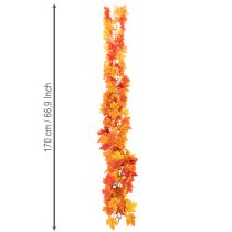 Artikel Künstliche Ahornblatt-Girlande 170 cm Herbstdeko in Rot, Orange und Gelb
