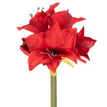 Artikel Künstliche Amaryllis in Rot mit Stiel 50cm für Weihnachtsdeko