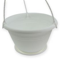 Artikel Blumenampel aus Kunststoff Ø30cm mit Aufhänger, Weiß
