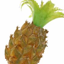 Artikel Kunststoff Mini-Ananas Set, Deko-Früchte, ca. 6,5/8 cm, Beige/Orange, Grün, 6 Stück