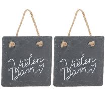 Artikel Anhänger Schieferplatte Deko Spruch Vielen Dank 10cm 2St