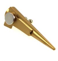 Artikel Hochzeitsanstecker mit Magnet aus Kunststoff und Metall, matt Gold, 7 cm