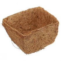 Artikel Anzuchttöpfe aus Kokosfaser, rechteckig, 11x11x6,5 cm, naturfarben, 12 Stück