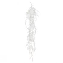 Artikel Asparagus künstlich Spargelfarn Weiß Glitter Winterdeko 105cm