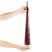 Artikel Deko-Tannenbaum schlank 60cm rot mit Holzsockel