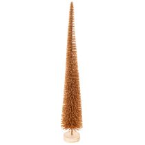 Artikel Deko-Tannenbaum künstlich schlank mit Holzfuß 40cm Senfgelb 3er-Set