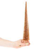 Artikel Deko-Tannenbaum künstlich schlank mit Holzfuß 40cm Senfgelb 3er-Set