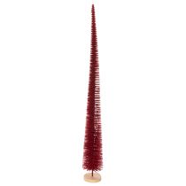 Artikel Deko-Tannenbaum schlank 80 cm modern rot auf Holzfuß