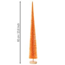 Artikel Künstlicher Tannenbaum Orange auf Holzsockel 60cm