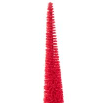 Artikel Deko Tannenbaum schmal Rot 40cm 3er Set mit Holzsockel