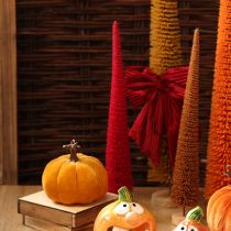 Artikel Deko Tannenbaum schmal Rot 40cm 3er Set mit Holzsockel