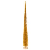 Artikel Schlanker Deko-Weihnachtsbaum 80cm aus Kunststoff in Senfgelb mit Glitzer