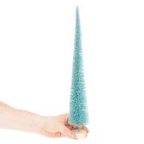 Artikel Tannenbaum Kunstbaum mit Draht und Holzfuß 40cm Türkis