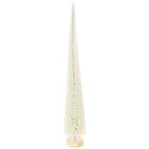 Artikel Tannenbaum Dekobaum mit Holzfuß Weißgrau 40cm 3er-Set für Innenbereich