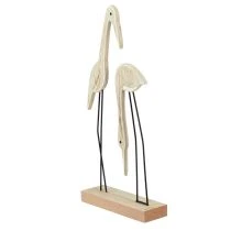 Artikel Holzaufsteller Kranich-Paar natur 27,5×13 cm