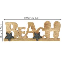 Artikel Aufsteller Schriftzug „Beach“ Maritime Deko Holz 35×12cm