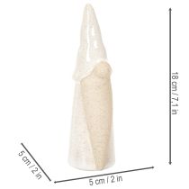 Artikel Dekofigur Wichtel 18cm aus Keramik im 3er-Set weiß-grau/natur für Innenbereich