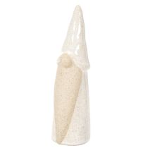 Artikel Dekofigur Wichtel 18cm aus Keramik im 3er-Set weiß-grau/natur für Innenbereich