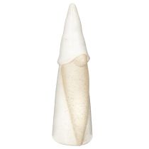 Artikel Dekofigur Wichtel aus Keramik 22cm Weiß und Naturfarben
