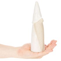 Artikel Dekofigur Wichtel aus Keramik 22cm Weiß und Naturfarben