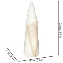 Artikel Dekofigur Wichtel aus Keramik 22cm Weiß und Naturfarben