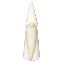 Artikel Dekofigur Wichtel aus Keramik 22cm Weiß und Naturfarben