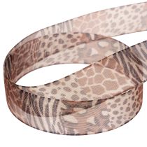 Artikel Dekoband aus Polyester mit Animal-Print 25 mm x 20 m für Geschenk- und Wohnraumdekoration