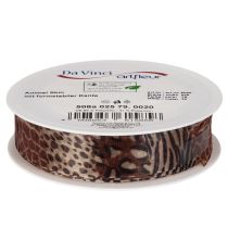 Artikel Dekoband aus Polyester mit Animal-Print 25 mm x 20 m für Geschenk- und Wohnraumdekoration