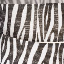 Artikel Geschenkband Zebramuster Polyester 25mm x 20m Schwarz-Weiß