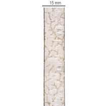Artikel Dekoband Transparent Organzaband Schwarz Gold 15mm 20m für Tisch- und Geschenkdekoration
