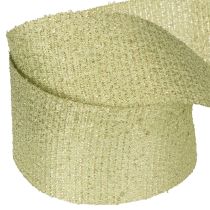 Artikel Dekoband aus Polyester mit Glitter 55mm breit 15m hellgrün