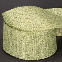 Artikel Dekoband aus Polyester mit Glitter 55mm breit 15m hellgrün