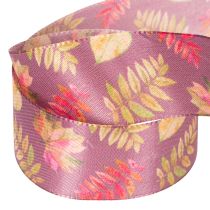 Artikel Dekoband aus Polyester mit Herbstlaub-Motiv 40 mm x 15 m Lila
