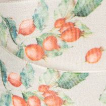 Artikel Geschenkband aus Polyester mit Hagebutten-Motiv 40 mm x 18 m