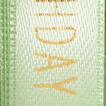 Artikel Schleifenband Polyester Happy Birthday Grün 18m x 1,5cm