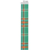 Artikel Geschenkband kariert Polyester 15mm x 20m Rot-Grün-Weiß Weihnachten
