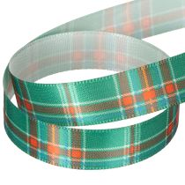 Artikel Geschenkband kariert Polyester 15mm x 20m Rot-Grün-Weiß Weihnachten