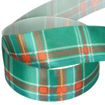 Artikel Geschenkband Polyester Schottisch Kariert Grün Rot 25mm 20m für Innenbereich