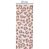 Artikel Geschenkband Polyester Leopard-Print 25 mm x 18 m für Dekoration